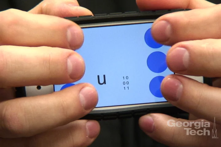 A new mobile app prototype called Brailletouch allows users to write quickly and accurately using gestures on their smartphone touchscreen - and without looking at the screen
