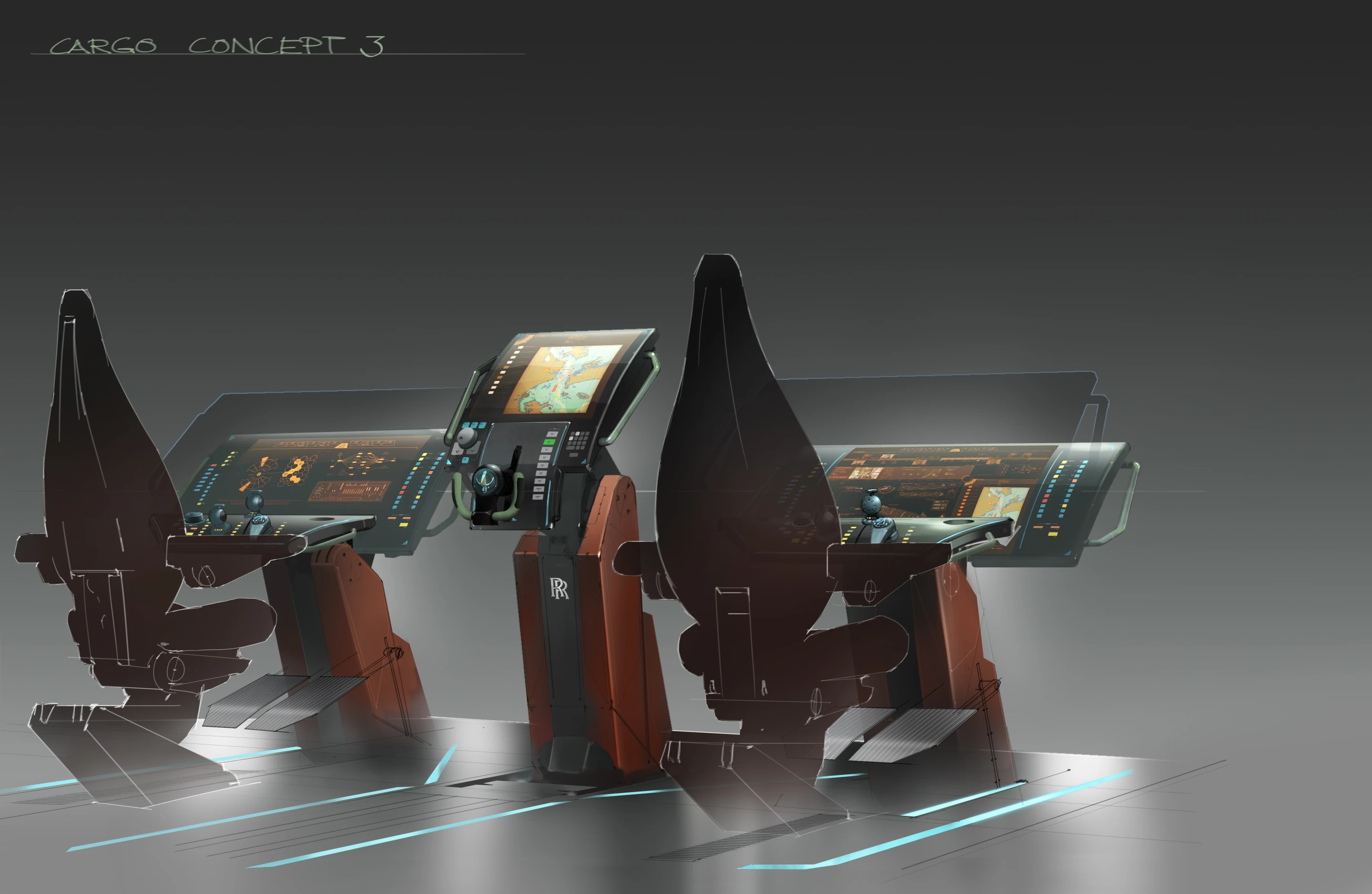 Rolls-Royce oX cargo bridge concept with seating