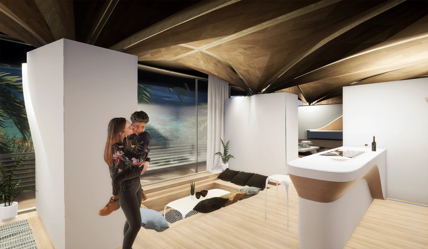 Roatán Próspera Residences will measure from 35 sq m (roughly 375 sq ft) up to 175 sq m (1,880 sq ft)