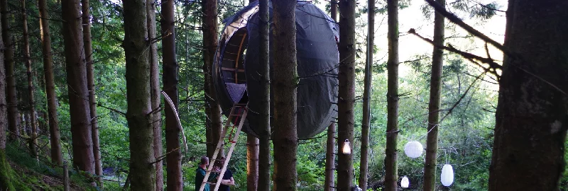 Build time for a Tree Tent is estimated at around four to six weeks