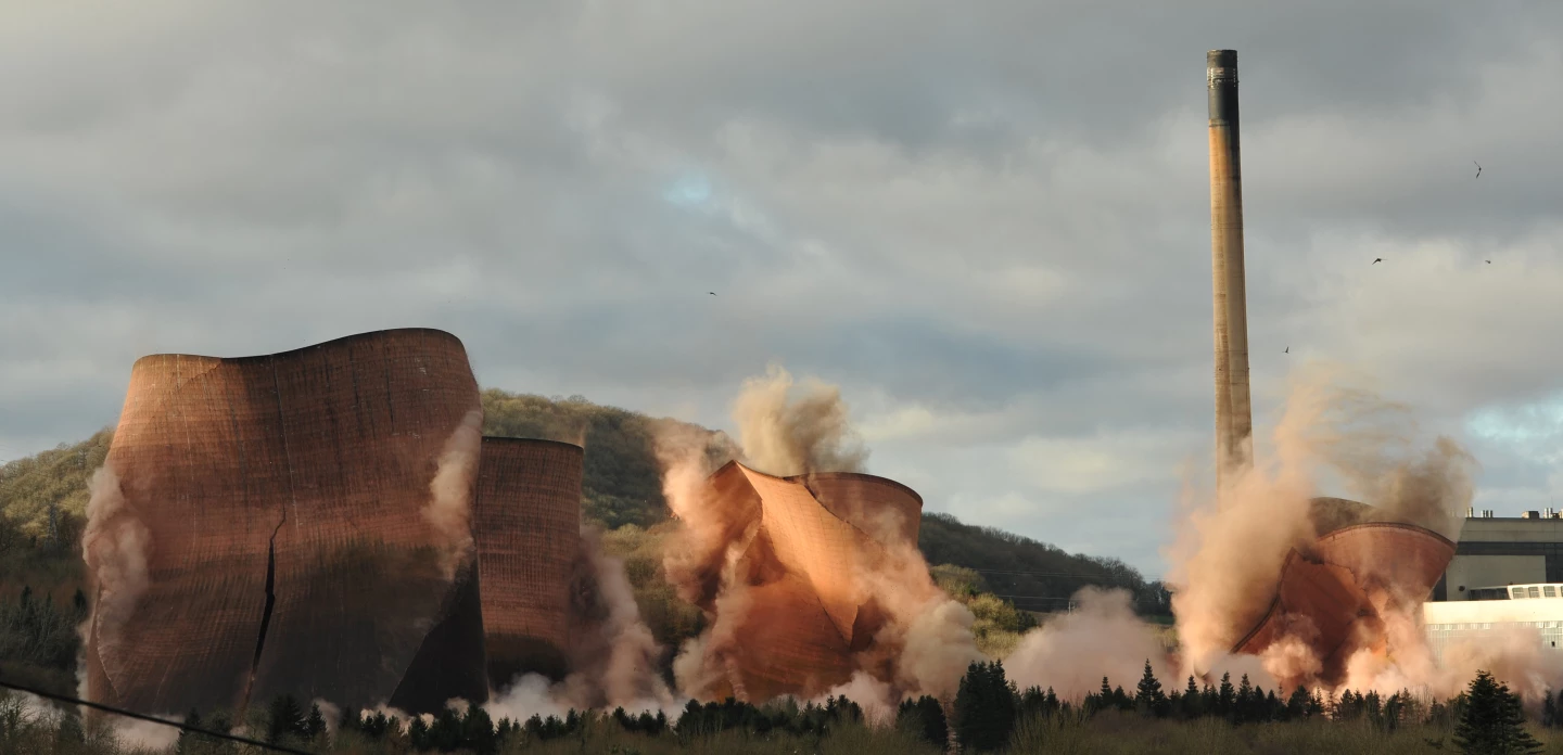 Winner, Motion, Going Down! Despite measuring 125 metres high, it took the four cooling towers of Ironbridge Power Station in Shropshire, England, just 10 seconds to be demolished on 6 December 2019