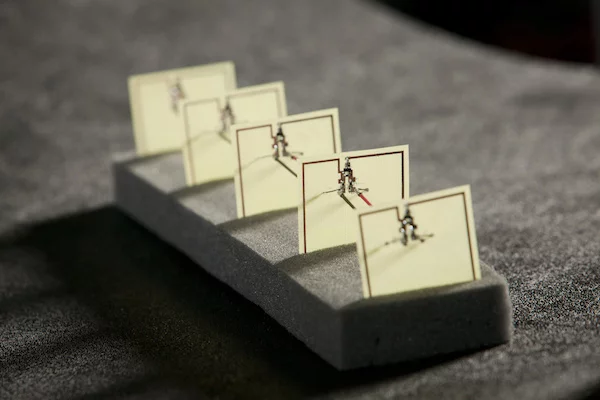 The five-cell metamaterial array developed by Duke engineers that converts stray microwave energy, as from a Wi-Fi hub, into more than 7 V of power with an efficiency of 36.8 percent