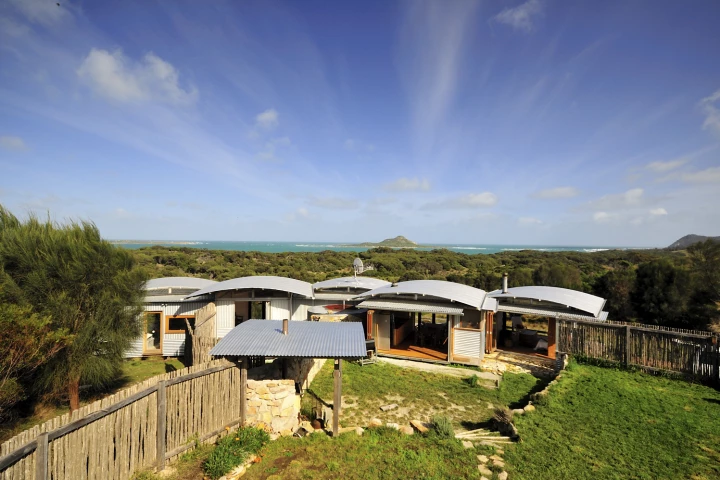 Ecoshelta Pods are constructed using a combination of eco-friendly timber, a composite panel roof and marine grade structural aluminum alloy