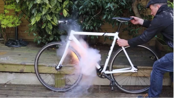 The Bike Mine is designed to give bike thieves a hearty surprise