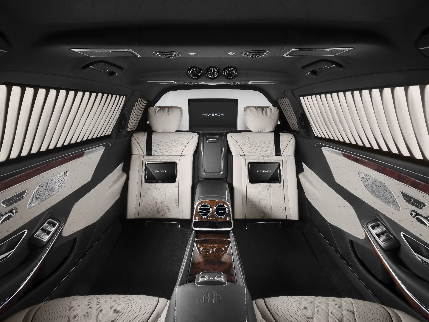 The rear windows come equipped with privacy curtains