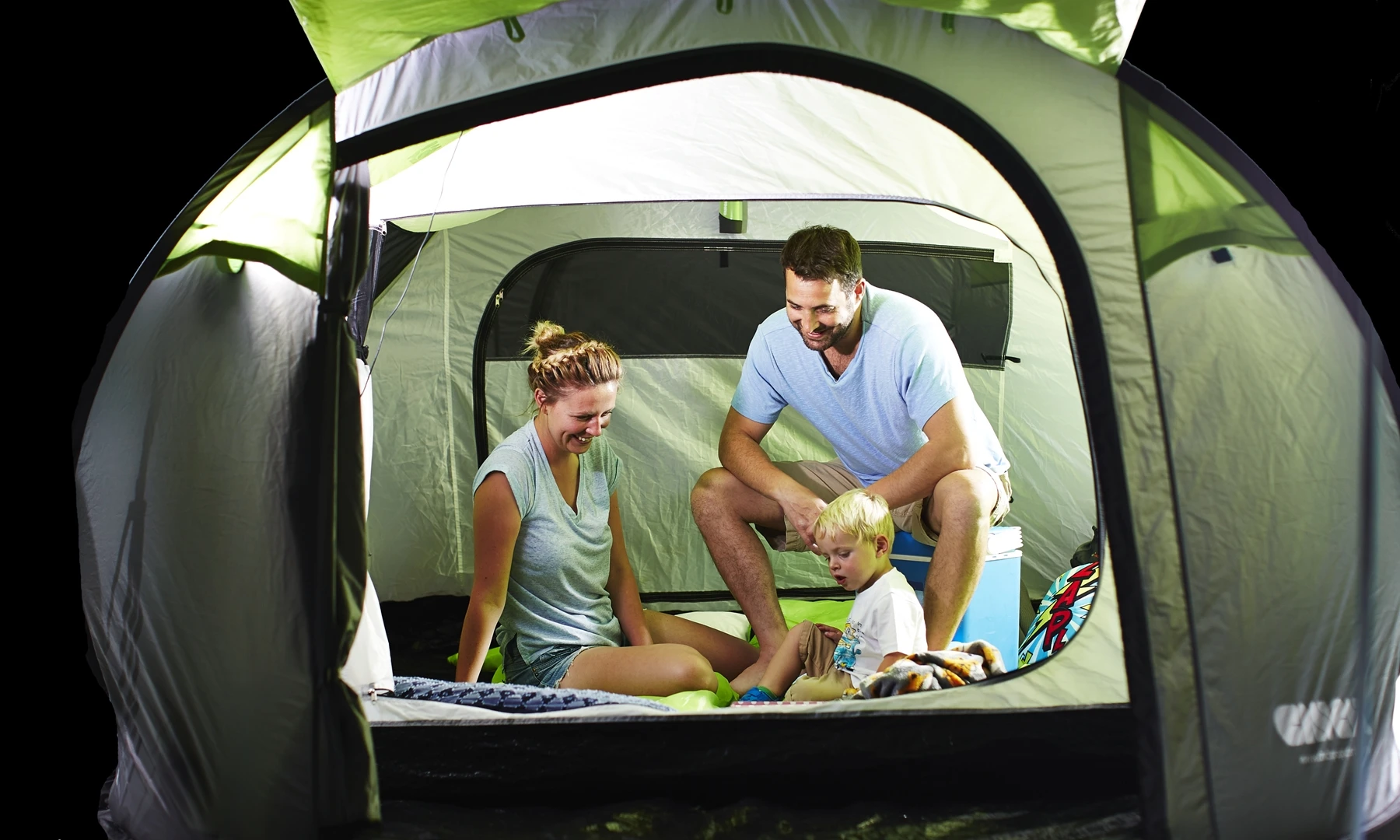 There are three sizes available, accommodating either two, three or four people
