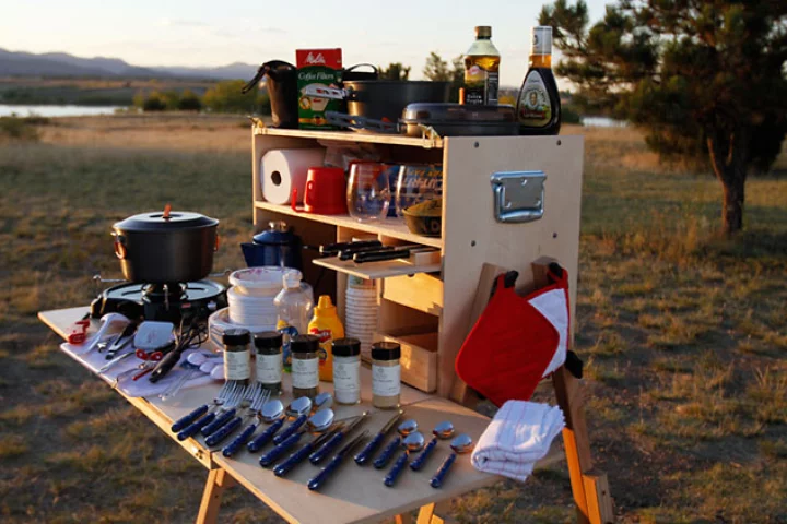 My Camp Kitchen offers both storage and food prep space