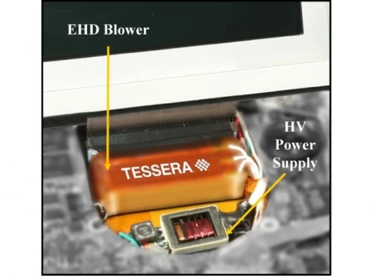 An EHD-retrofitted laptopImage credit: Tessera