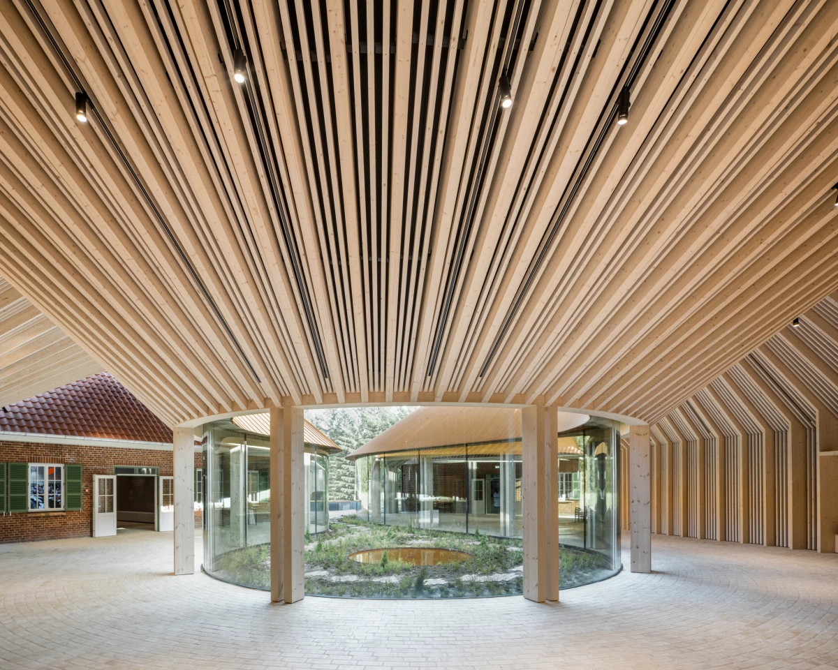Flugt – Refugee Museum of Denmark's entrance hall features generous glazing to maximize daylight inside
