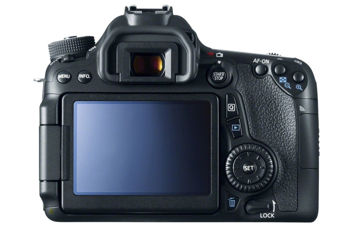 The touchscreen on the Canon EOS 70D allows for multi-touch operation and Touch AF