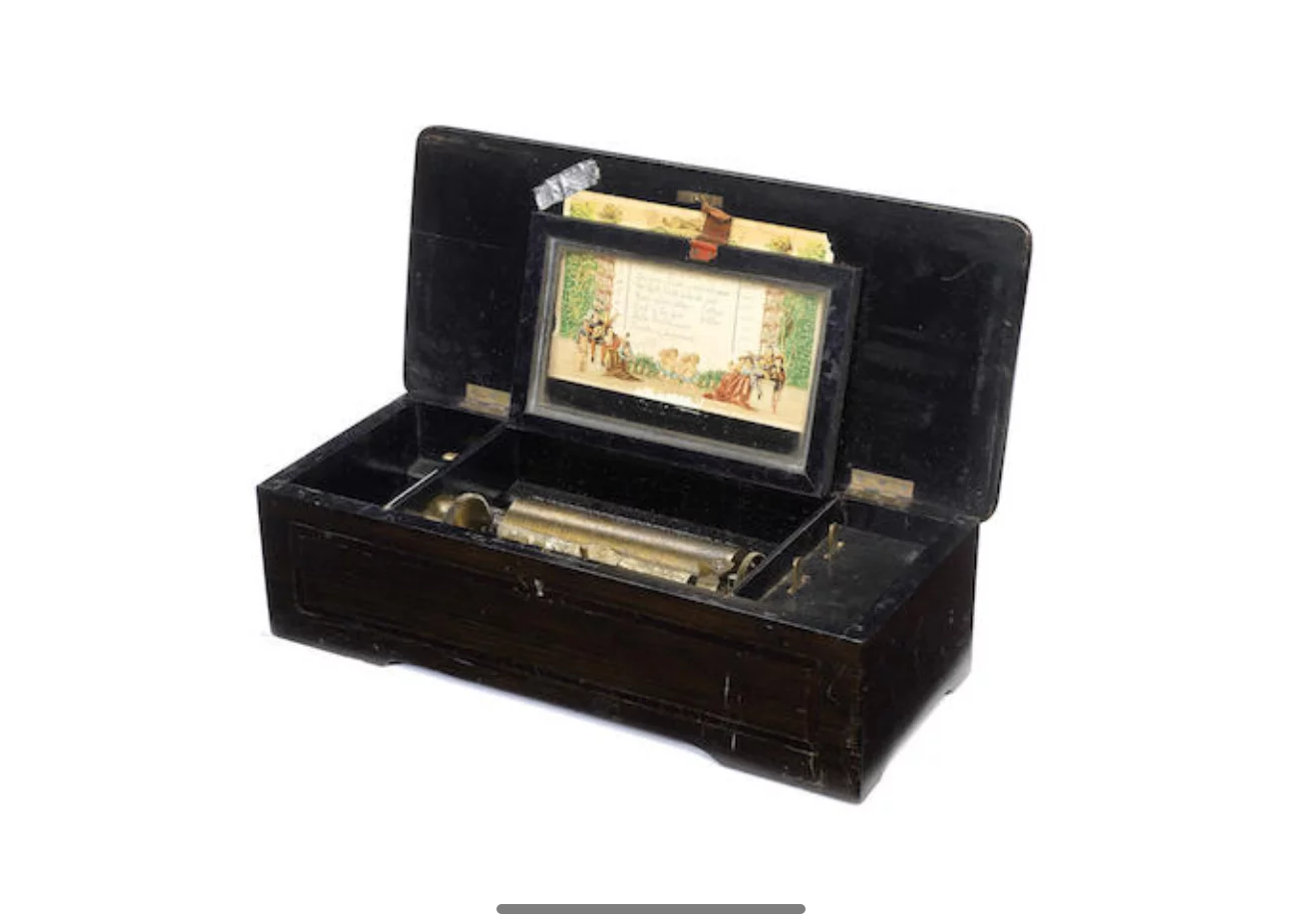 A cylinder music box, Swiss, Circa 1900