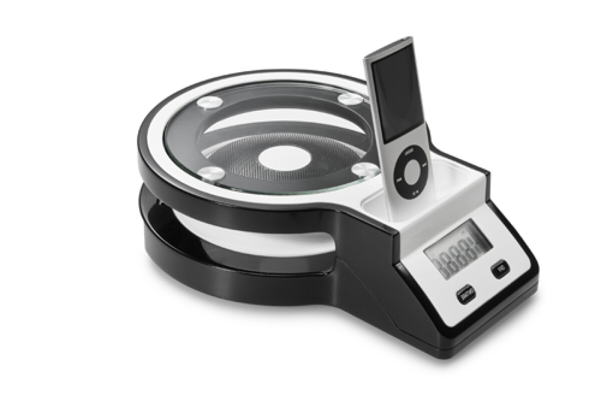 The Rihanna kitchen scales with built-in iPod dock