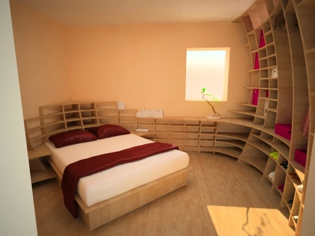 Canopea's open bedroom