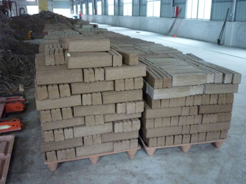 Green Logs ready to be packaged