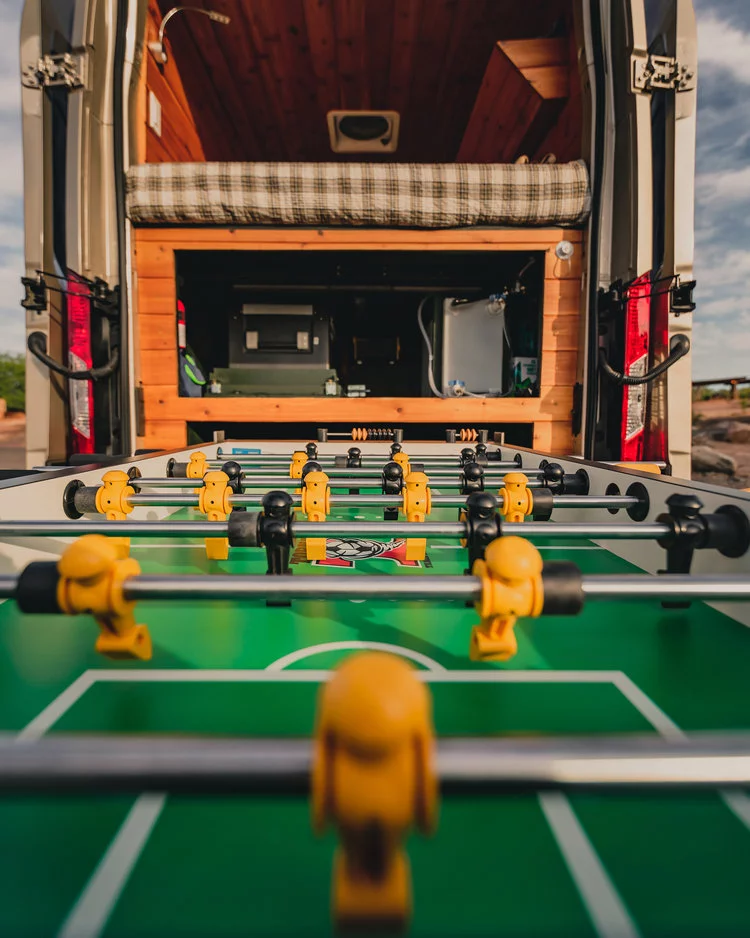 Boho worked hard to ensure that full-time van living wouldn't result in the buyer having to give up his hobby