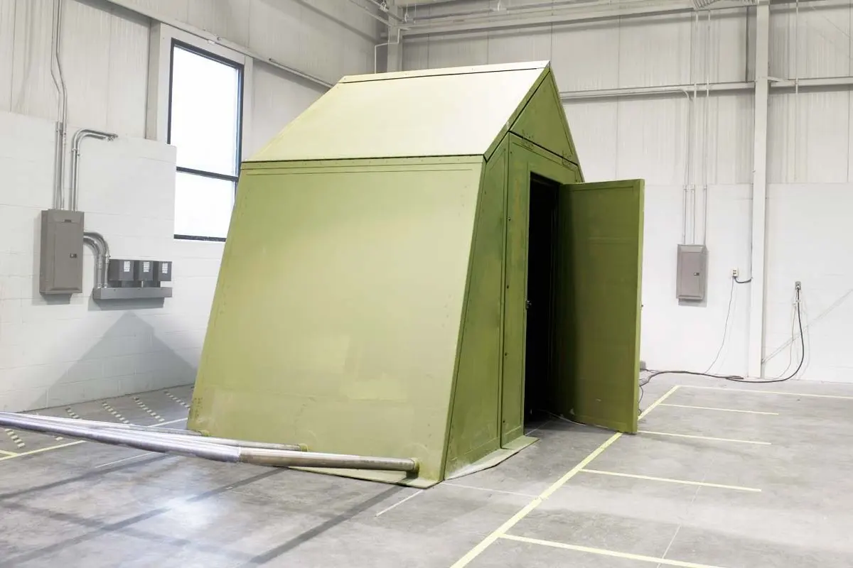 A new type of rigid military shelter developed at the University of Notre Dame is said to cut energy use in the field by 70 percent
