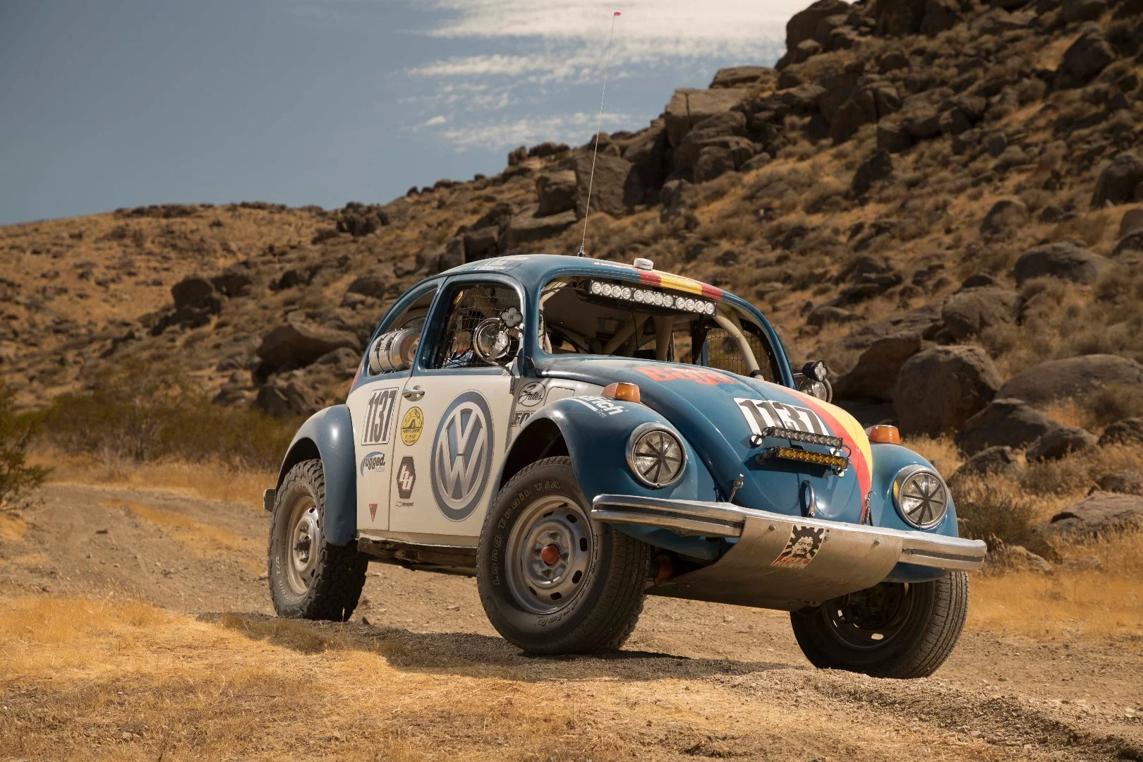 This 1970 Volkswagen Beetle nicknamed "Tope" will be raced in the Baja 1000 this year