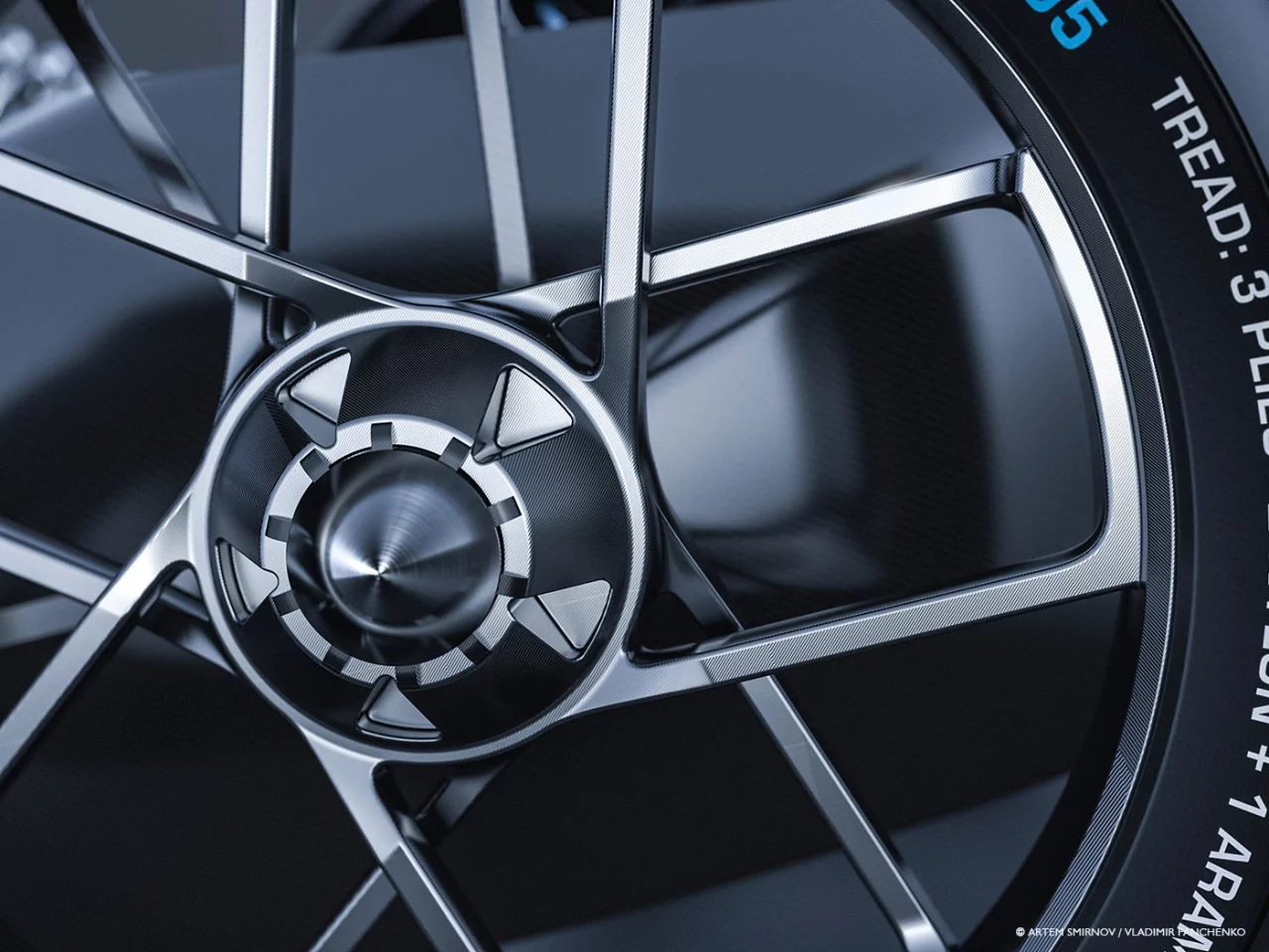 Samurai motorcycle concept: simple but elegant rim design