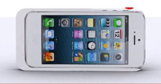 The image recorded by ladibird's sensor is sent to the iPhone 5 via a Lightning connector