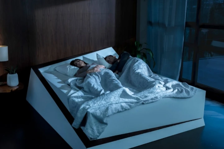 The Lane-Keeping Bed utilizes technologies derived from Ford's lane-keeping assist systems on automobiles