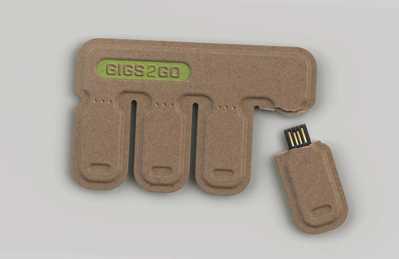 GIGS.2.GO's "disposable" flash drive concept