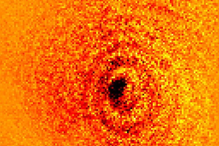 Image of the shadow of a single ytterbium atom (Image: Griffith University)