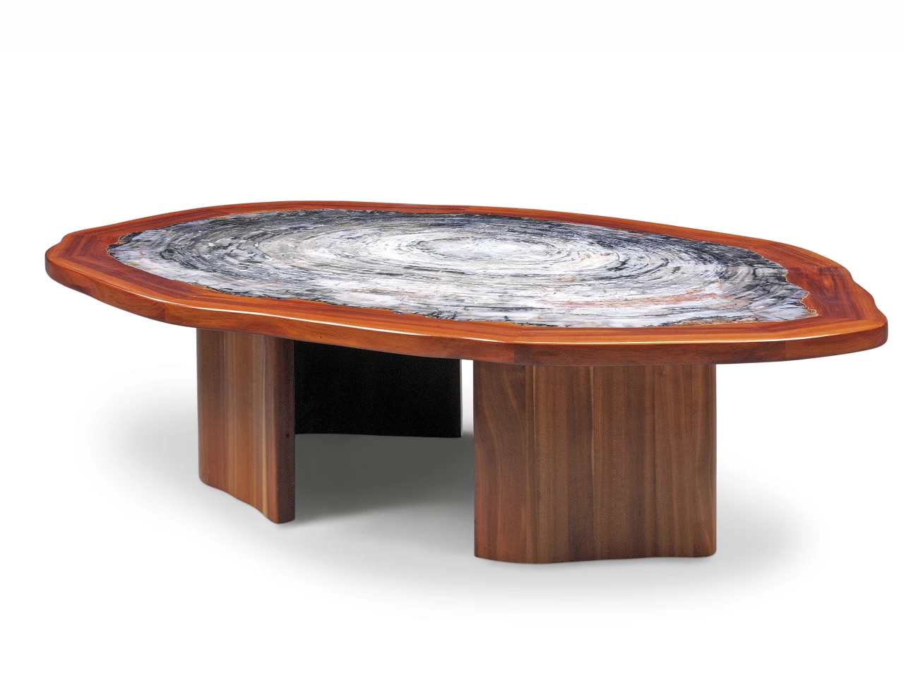 Table-formed specimen of Araucarioxylon arizonicum from the Triassic (circa 225 million years ago). Petrified wood measures 571⁄2 x 411⁄2 x 153⁄4in. (146 x 105 x 40cm.) | Sold for: $11,462 (£9,375) by Christie's on May 21, 2020