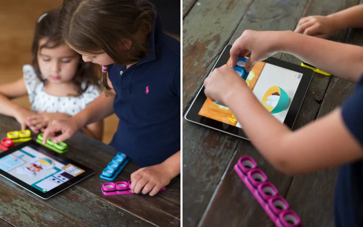 The three Tiggly Counts apps respond to the physical toys being placed on the screen