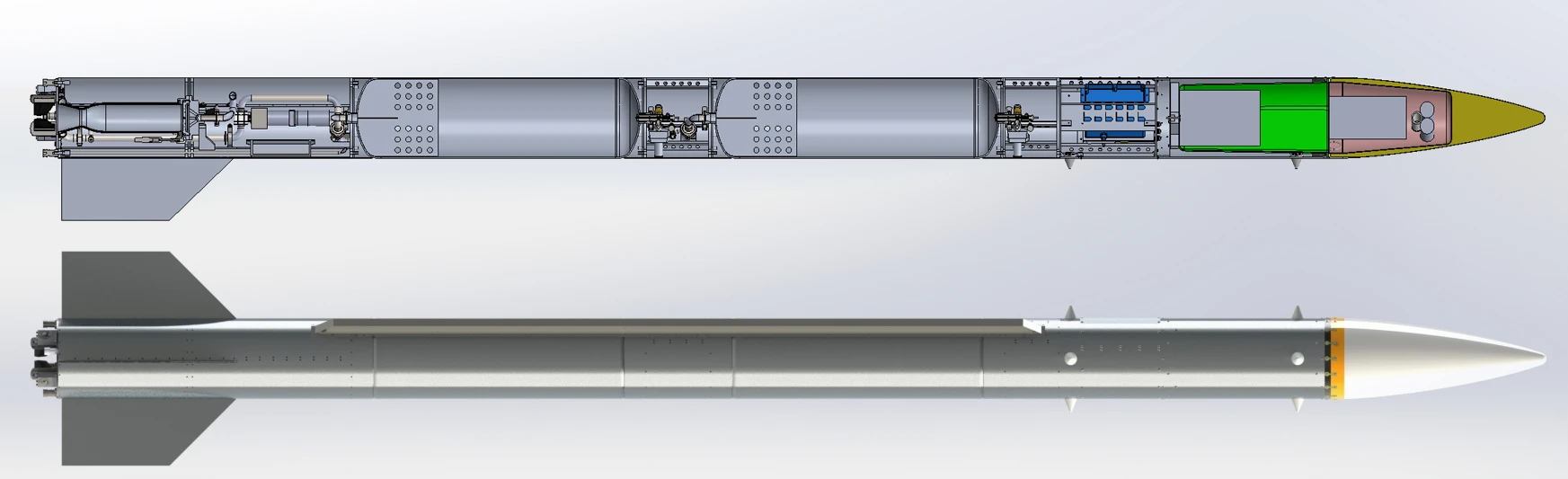 Diagram of the Nexø I rocket