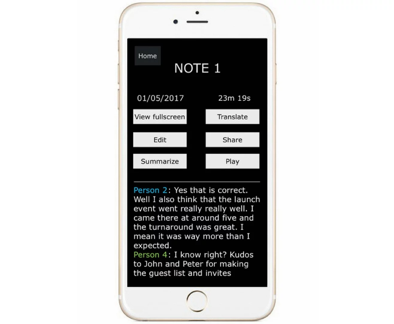 The Titan Note app