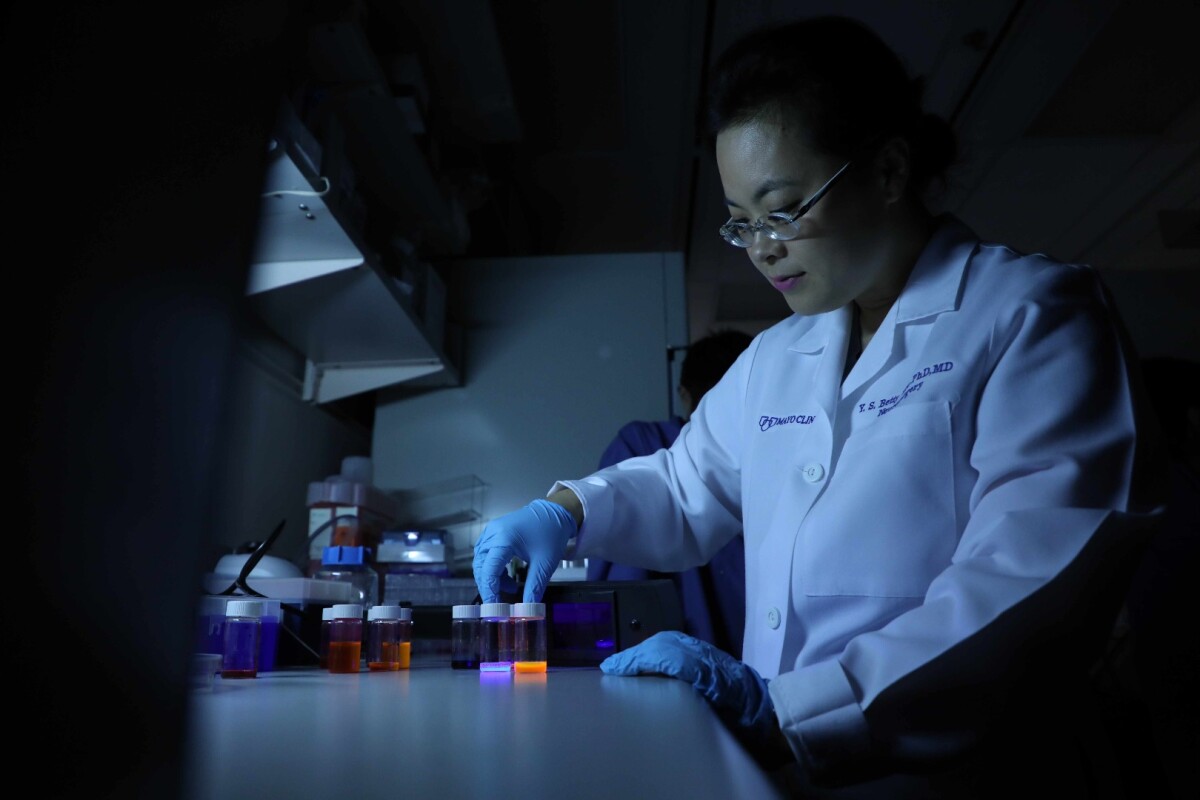 Dr. Kim in her lab