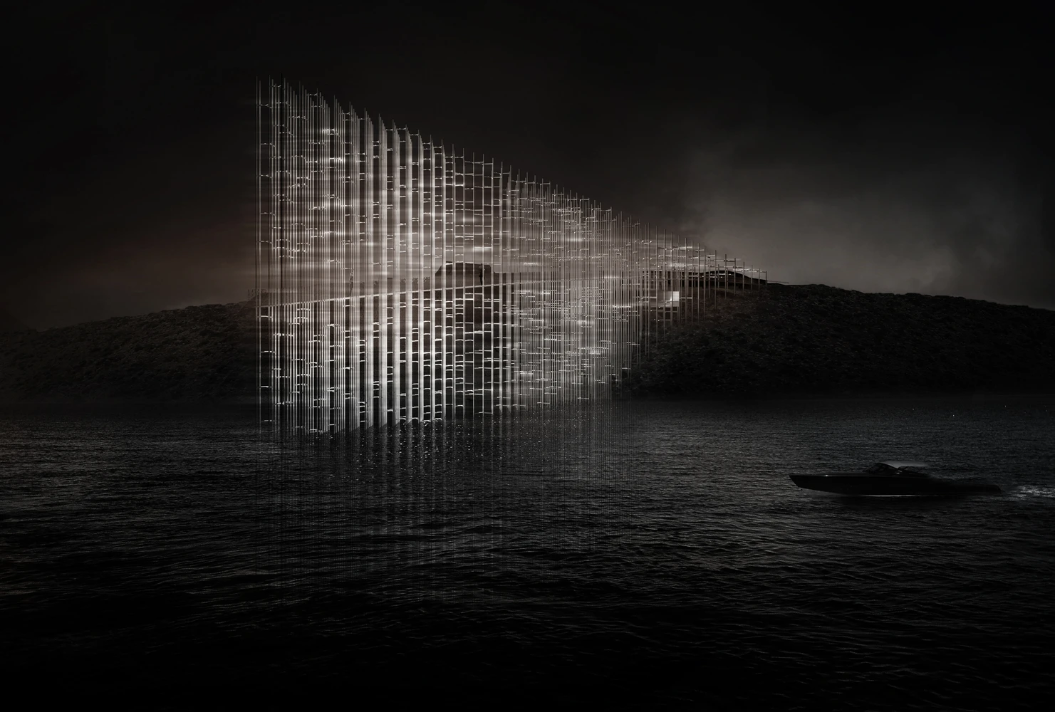 Concordia Landscape snagged first place honors with an abstract, deconstructed take on the lighthouse that really more closely resembles a brightly-lit bridge or large-scale installation