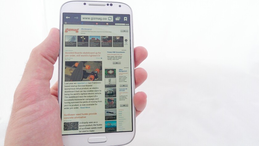 We were impressed with the GS4's 1080p display