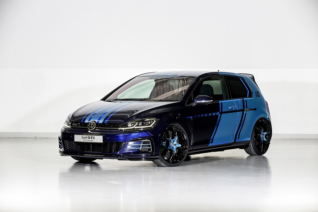 The Volkswagen Golf GTI First Decade exterior comes to life like a raging sea