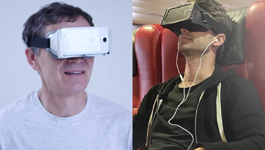 Both the vrAse and the 360specs can be fitted with a smartphone or tablet to view 3D movies and games with no additional hardware required