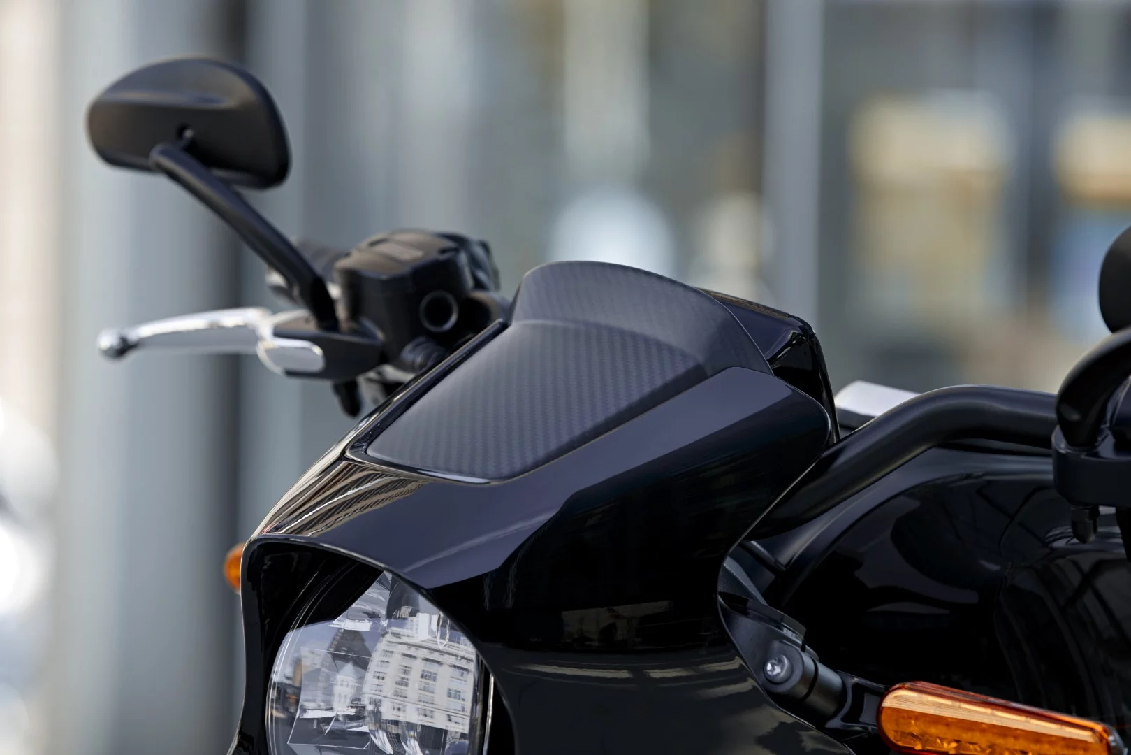 Windscreen and headlight