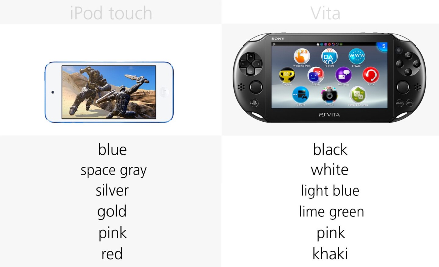Color options