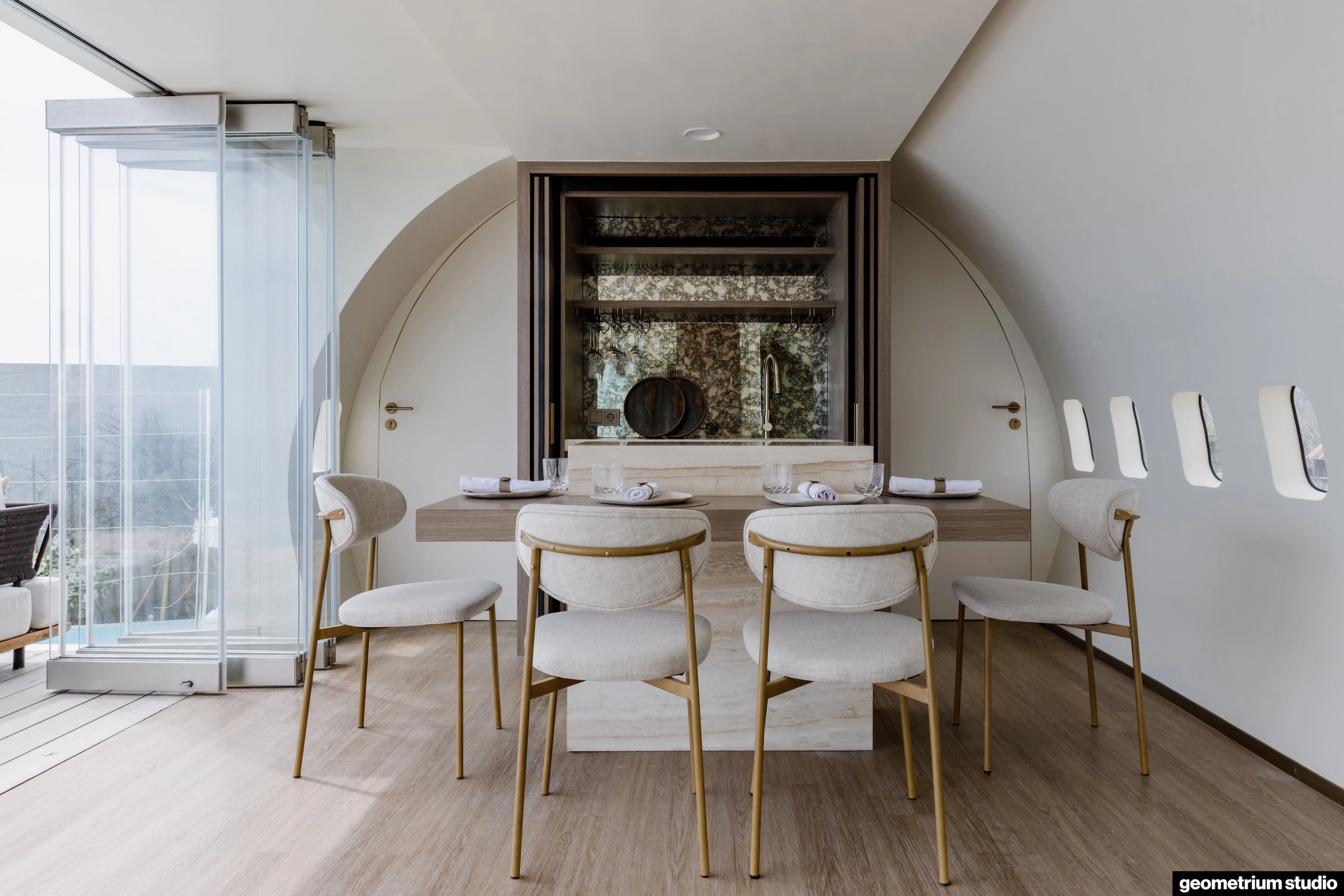 The Private Jet Villa's interior measures roughly 100 sq m (around 1,000 sq ft)