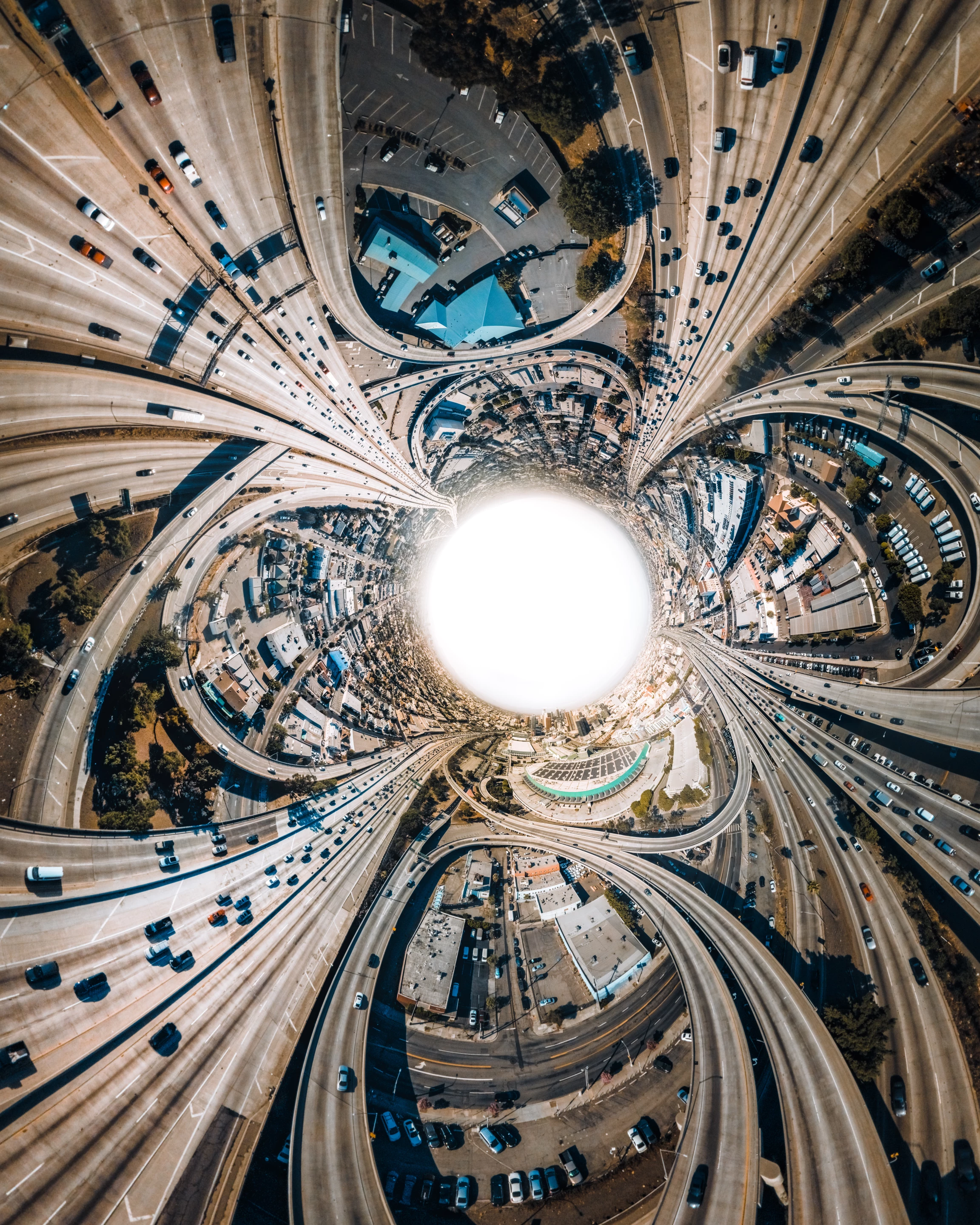 Winner in ‘The Creative’ category. These psychedelic images are created by patching together dozens of individual photos to generate a new perspective on old cities.