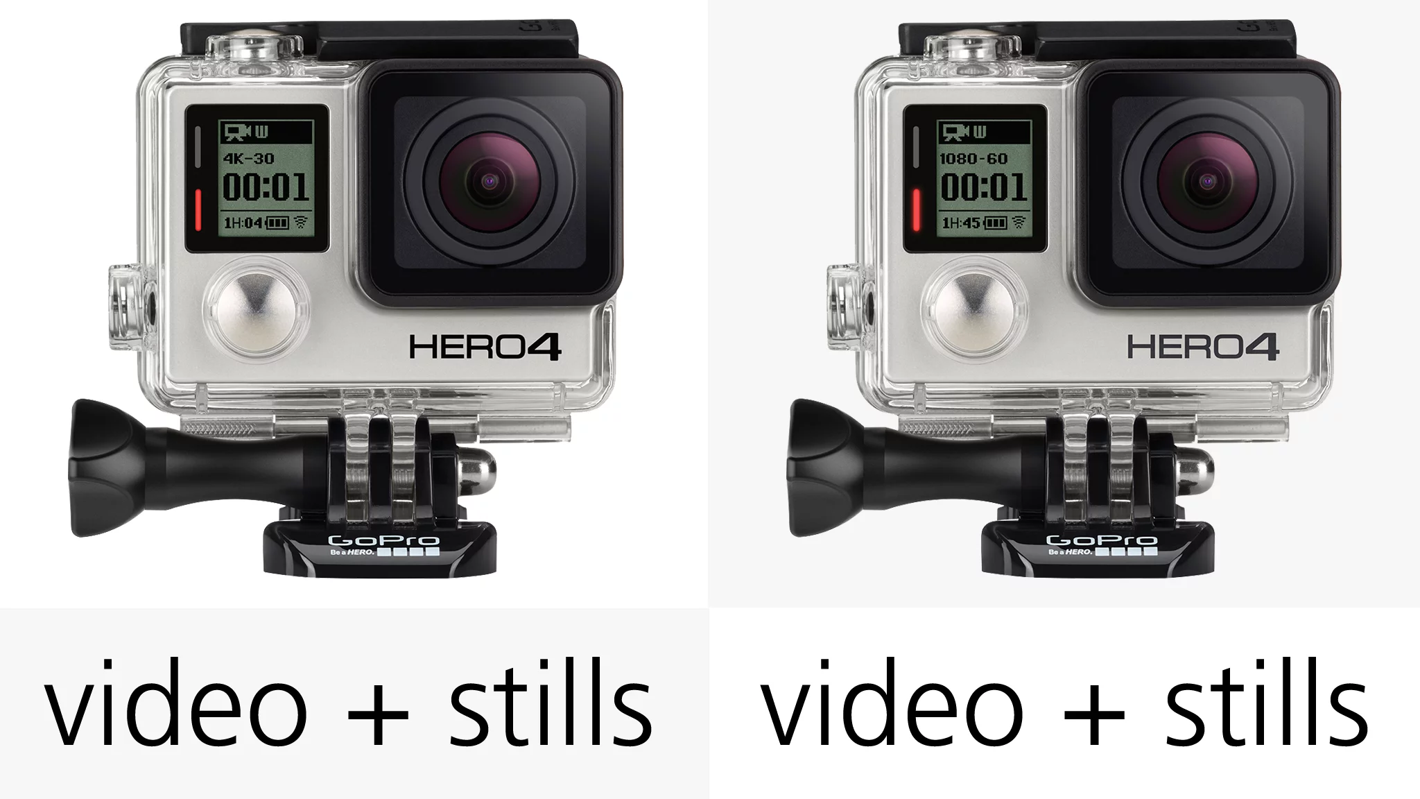 With the GoPro Hero4 cameras Protune can be used when shooting stills or video