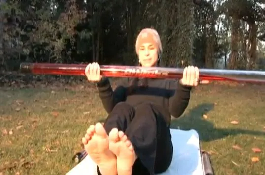 The Attitube uses water motion resistance to build core strength