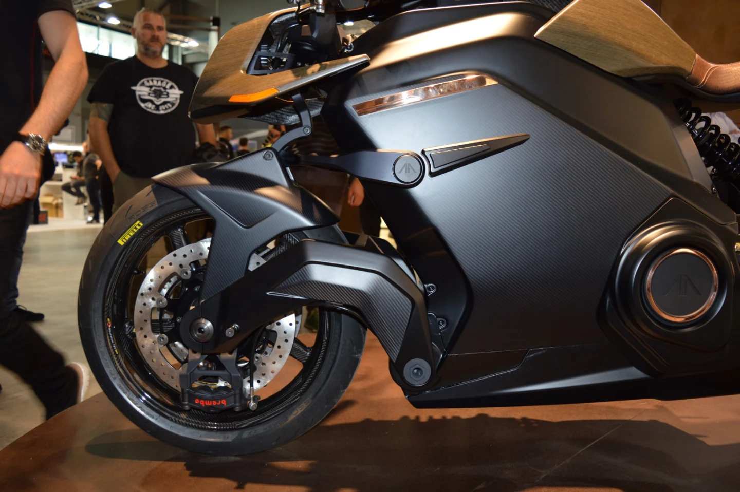 Hub-center steering system necessitates a front swingarm
