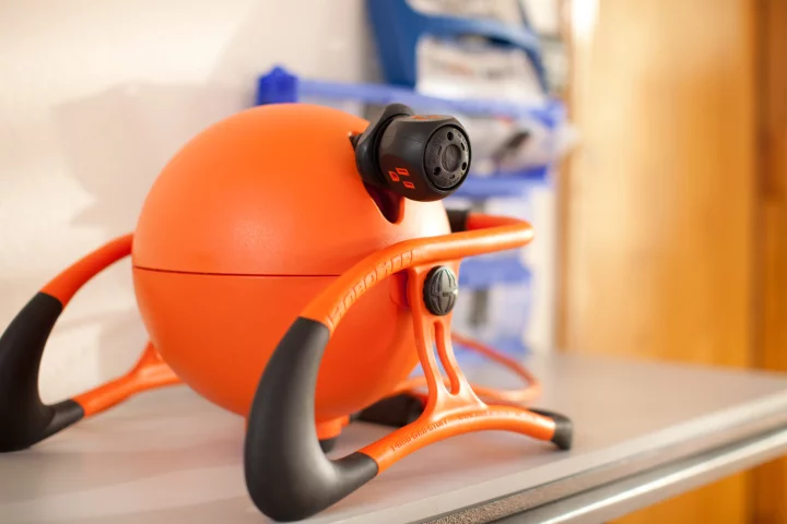 The RoboReel is a motorized extension cord winder, that incorporates several safety and convenience features