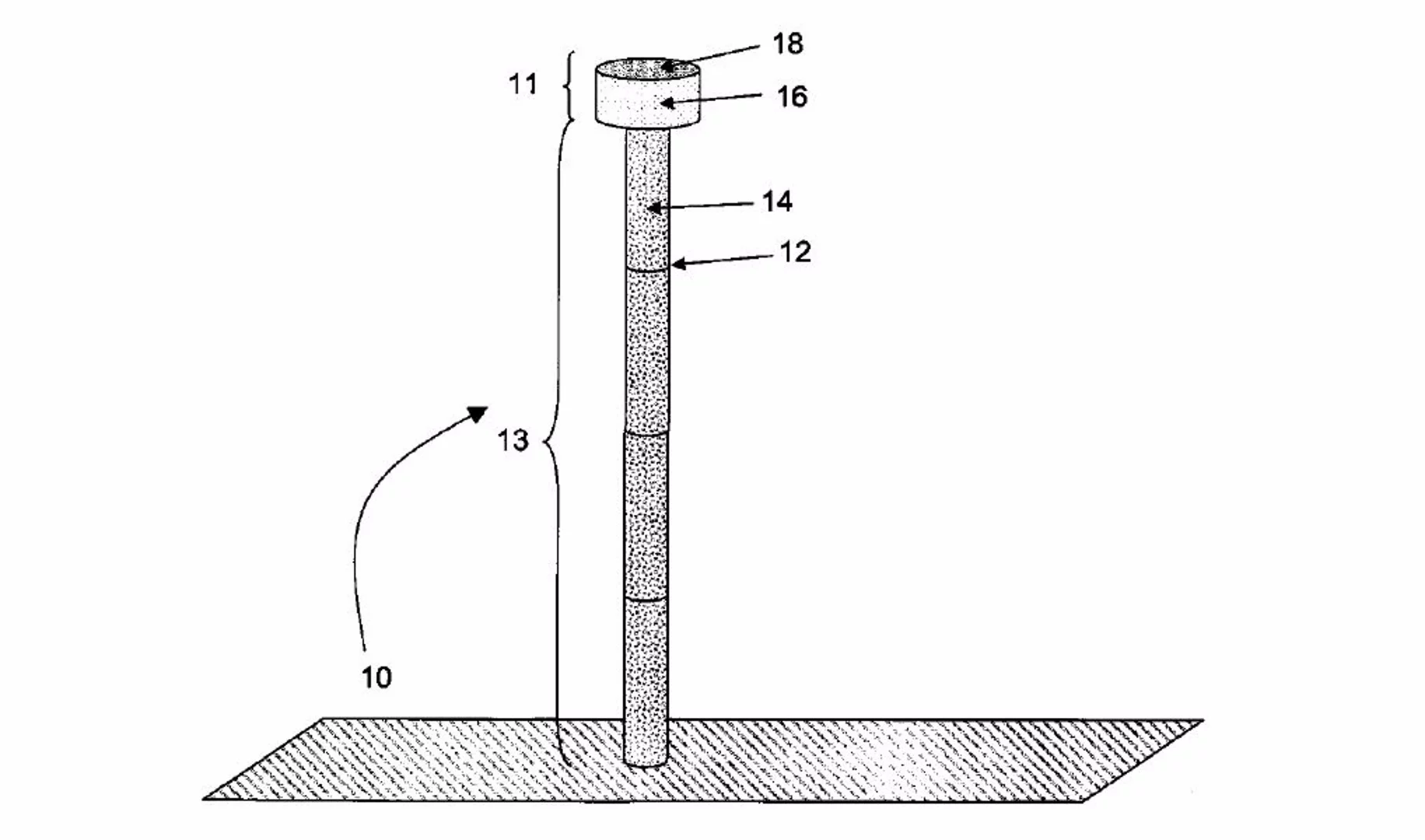 Patent drawing showing the main tower configuration