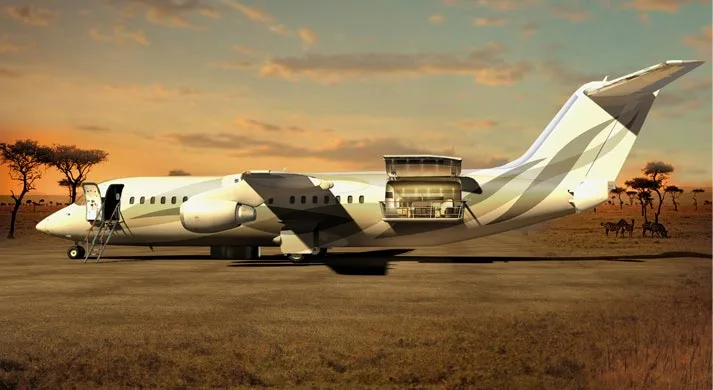 BAE Systems and Design Q have been working on some luxury concept plane interiors, including features such as viewing decks (Credit: Design Q)