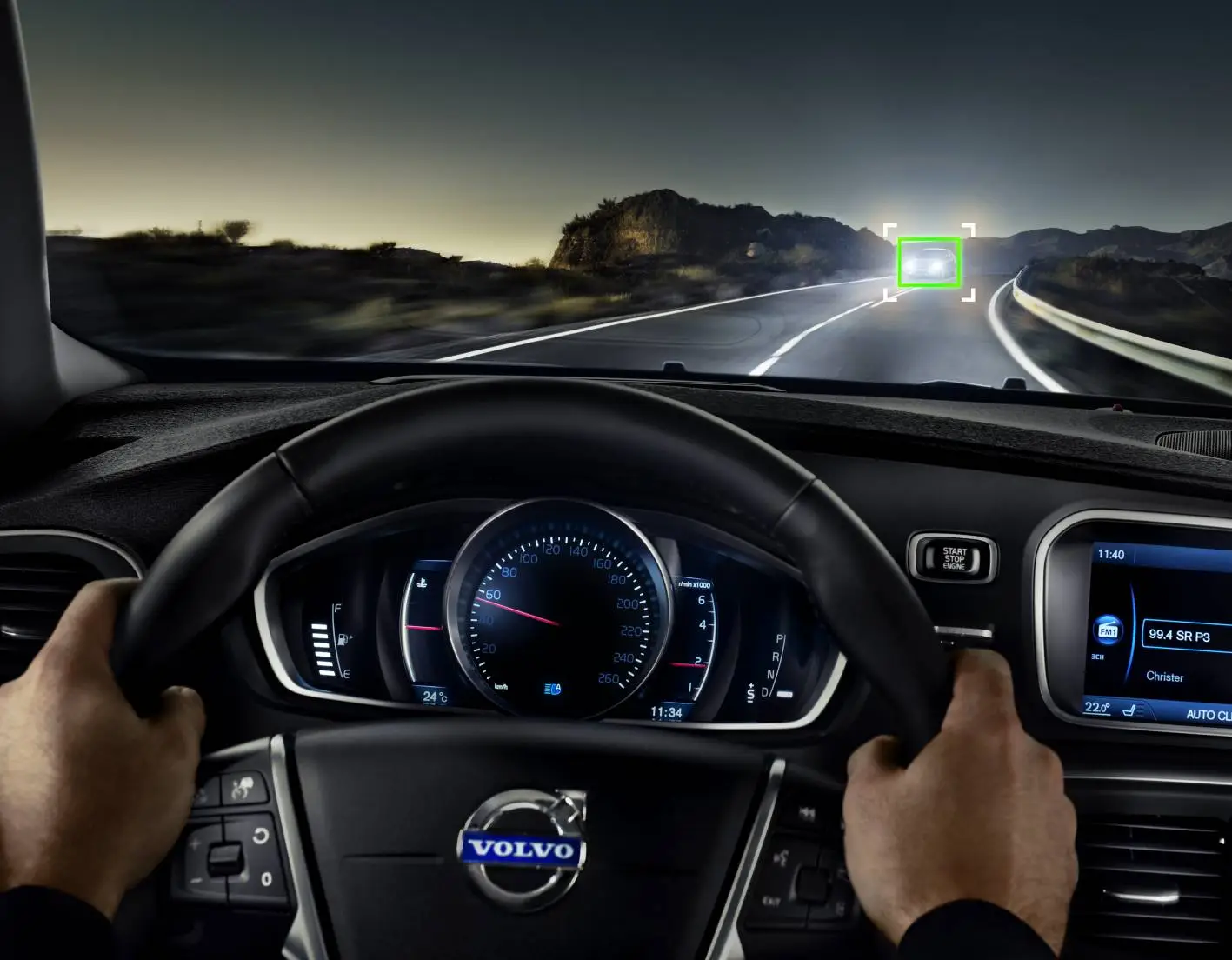The Volvo V40 features Active High Beam technology