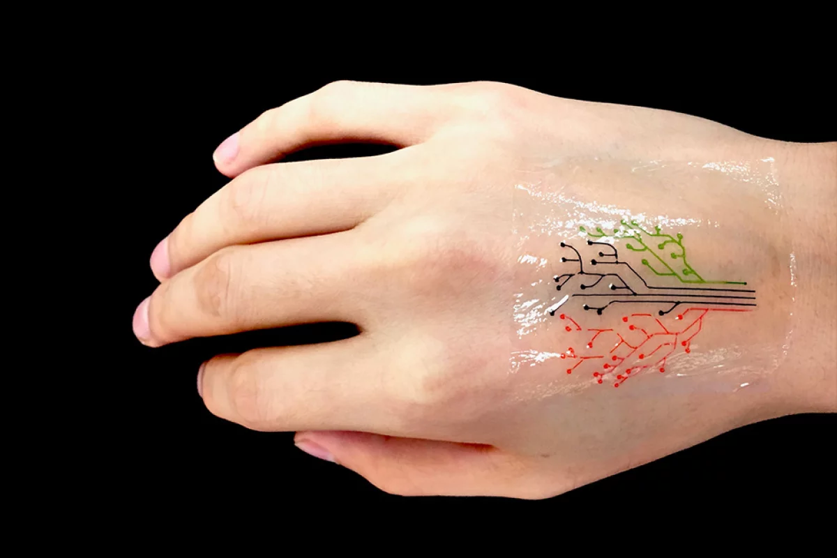 Researchers used a 3D-printed patch of bacteria cells to create a "living tattoo" that changes color in the presence of certain chemical stimuli