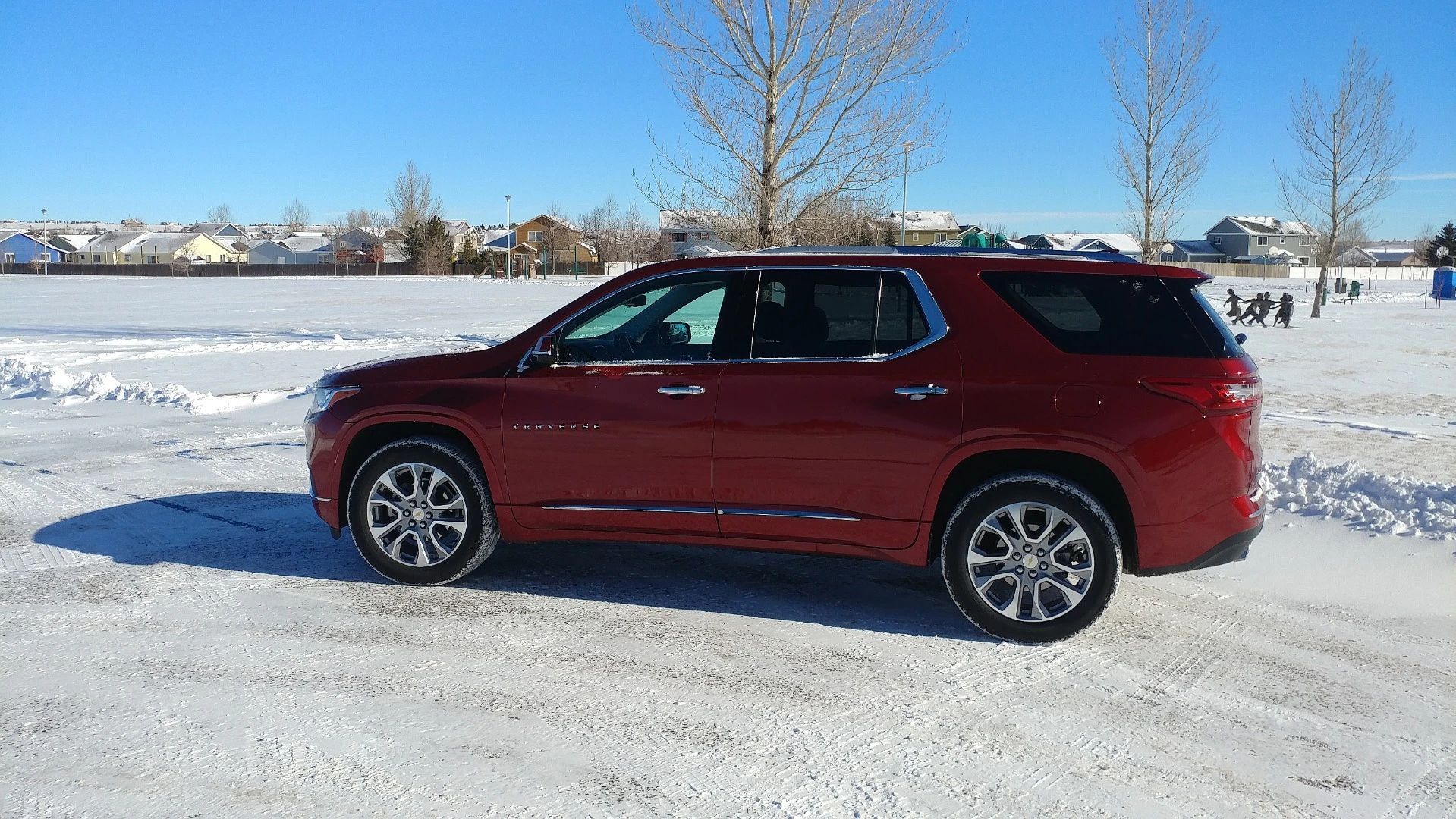 The 2018 Traverse fits into the three-row category we prefer to call “minivans without sliding doors”