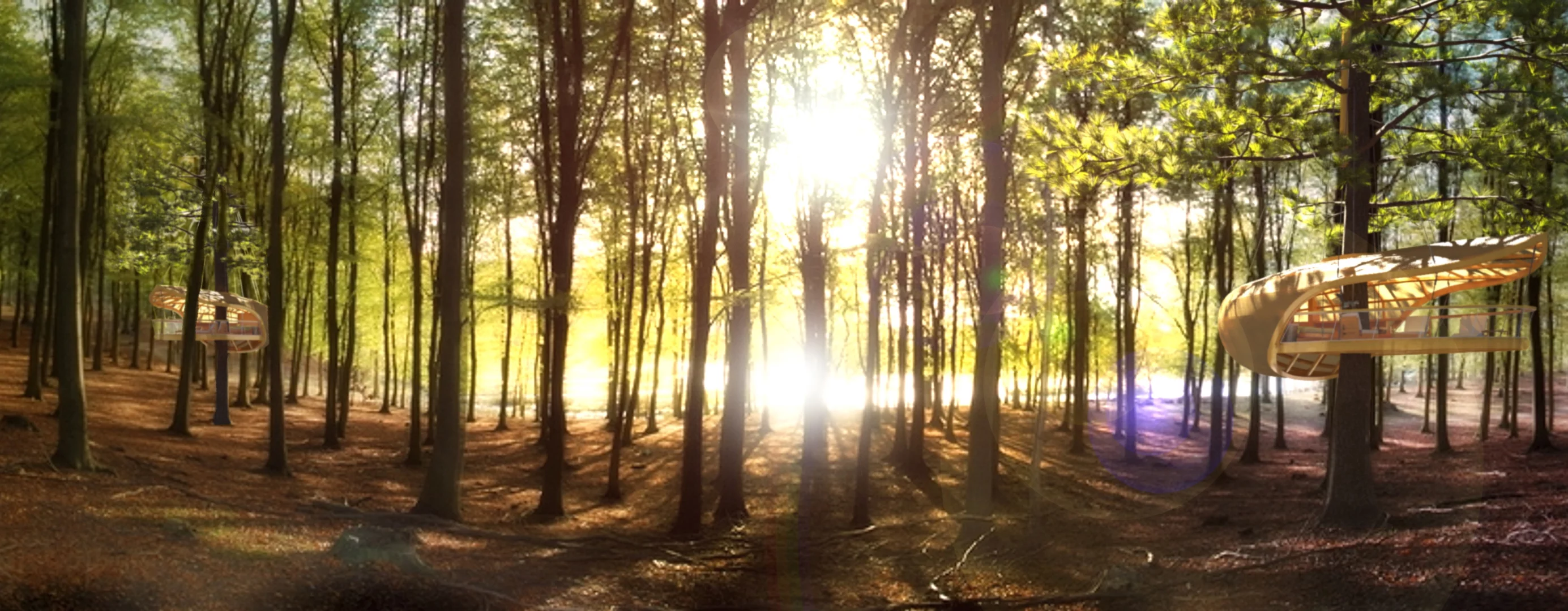 The E’terra Samara eco-resort in Ontario, Canada is set to see the addition of a series of suspended treehouse villas