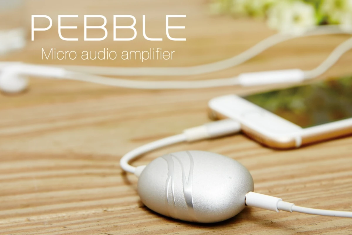 With its built-in Lightning cable and 3.5-mm audio jack, the Cobble micro audio amplifier is designed to be plug-and-play